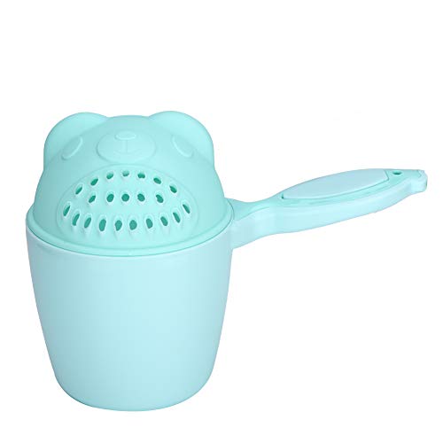 Baby Shampoo Rinse Cup Waterfall Rinser Bath Cup Kid Wash Hair Bathing Flusher Protection Eye for Kids(Green)