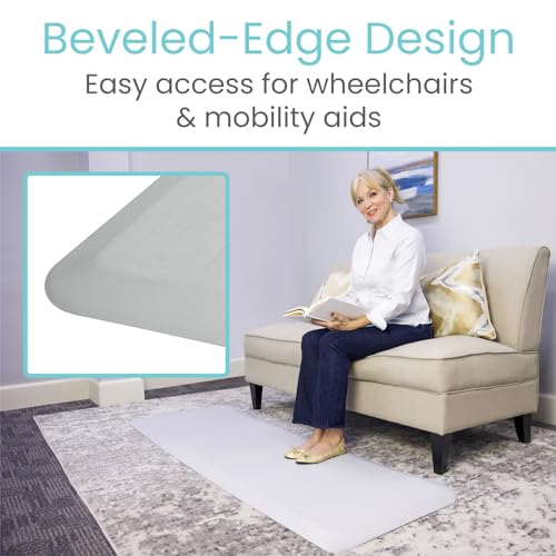 Vive Fall Mat - 72" x 24" Bedside Fall Safety Protection Mat for Elderly, Senior, Handicap - Prevention Pad Reduce Risk of Injury from Impact - Prevent Bed Falling - Anti Fatigue, Standing Non Slip