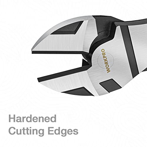 WORKPRO Diagonal Pliers: 7-Inch CRV Steel, Comfort Grip