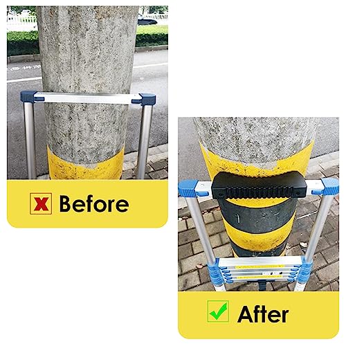 Rubber Steep Ladder Accessory, Ladder Stabilizer, Anti-Slip, Fall Prevention, Scratch Protection, Extension Ladder Attachment Against Wall, Telegraph Pole, Trunk for Added Stability and Safety