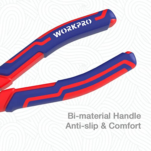 WORKPRO Diagonal Pliers: 7-Inch CRV Steel, Comfort Grip