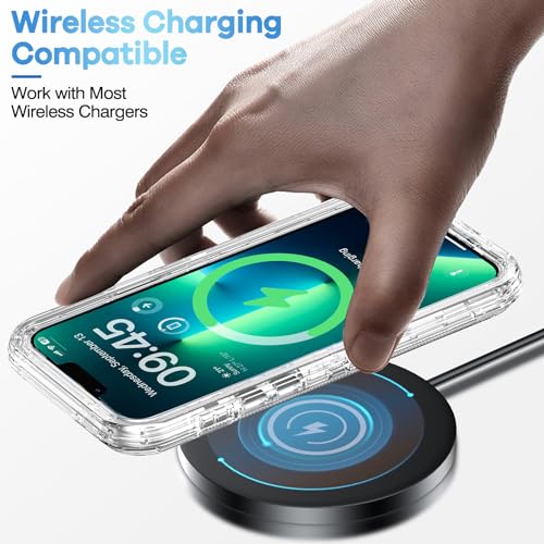 ORIbox for iPhone 13 Pro Max/12 Pro Max Case Clear, [10 FT Military Grade Drop Protection], Transparent Heavy Duty Shockproof Anti-Fall Case for iPhone 13/12 Pro Max,6.7 inch,3 in 1, Crystal Clear