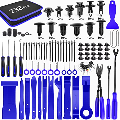 238Pcs Auto Trim Removal Tool Set with Adhesive Cable Clips