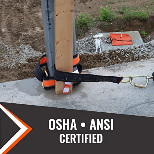Malta Dynamics 6' Cross Arm Strap, Fall Protection Beam Strap, D-Ring Safety Strap, Beamer, I-Beam & H-Beam Anchor Strap, Beam Straps Fall Protection, OSHA/ANSI Compliant