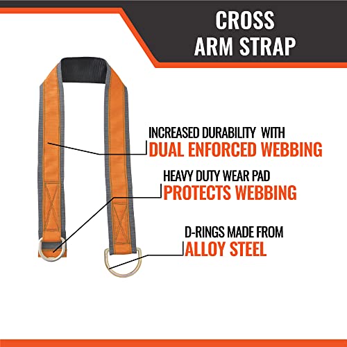 Malta Dynamics 6' Cross Arm Strap, Fall Protection Beam Strap, D-Ring Safety Strap, Beamer, I-Beam & H-Beam Anchor Strap, Beam Straps Fall Protection, OSHA/ANSI Compliant