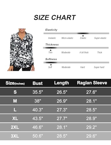 LURANEE Womens Long Sleeve Tops,Workout Jackets Uv Protection Golf Polo Hiking Clothes Running Tshirt Yoga Pullover 1/4 Zip Athletic Jackets Fall Peroformance Geometry Black X-Large