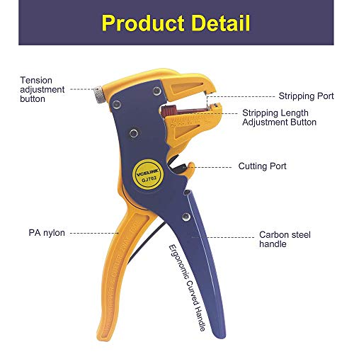 VCELINK 2-in-1 Wire Stripper and Cutter Combo