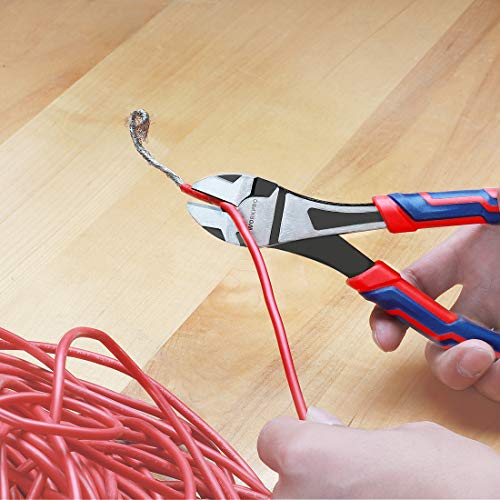 WORKPRO Diagonal Pliers: 7-Inch CRV Steel, Comfort Grip