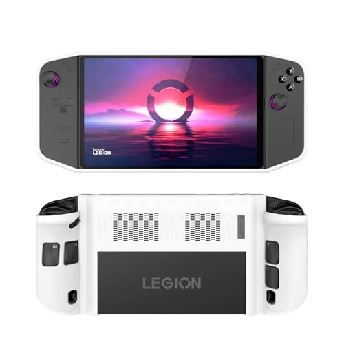 GOHHME for Lenovo Legion Go Case, Soft TPU Shockproof Protection Cover, Rugged Tough Anti-Slip Anti-Fall Anti-Fingerprint Case for Legion Go Handheld Gaming Console 8.8" (White)