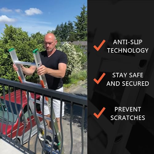 Ladder Stabilizer for Gutters & Roof, Extension Ladder Accessory Cover, Anti-Slip, Ladder Bumper, Fall Prevention | Scratch Protection, Ladder Safety Covers, Corner Covers | for 1” Wide Offset “T”