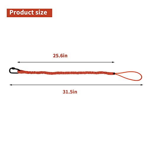 3 Pack Safety Fall Protection Lanyard, Retractable Tool Lanyard Safety Tool Leash with Adjustable Screw Lock Carabiner Clip (18 Lb Working Limit, 3 Color )