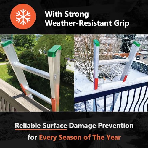 Ladder Stabilizer for Gutters & Roof, Extension Ladder Accessory Cover, Anti-Slip, Ladder Bumper, Fall Prevention | Scratch Protection, Ladder Safety Covers, Corner Covers | for 1” Wide Offset “T”