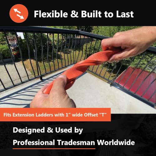 Ladder Stabilizer for Gutters & Roof, Extension Ladder Accessory Cover, Anti-Slip, Ladder Bumper, Fall Prevention | Scratch Protection, Ladder Safety Covers, Corner Covers | for 1” Wide Offset “T”