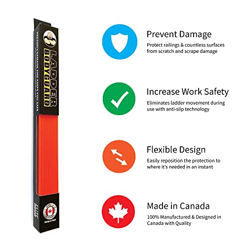 Ladder Stabilizer for Gutters & Roof, Extension Ladder Accessory Cover, Anti-Slip, Ladder Bumper, Fall Prevention | Scratch Protection, Ladder Safety Covers, Corner Covers | for 1” Wide Offset “T”
