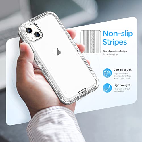 ORIbox for iPhone 13 mini/12 Mini Case Clear, [10 FT Military Grade Drop Protection], Transparent Heavy Duty Shockproof Anti-Fall Case for iPhone 13/12 Mini Phone Case,5.4 inch,3 in 1, Crystal Clear