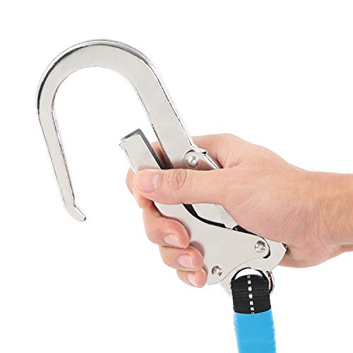 6ft Internal Shock Absorbing Safety Lanyard with Double Snap Hook Connectors, Fall Protection Equipment
