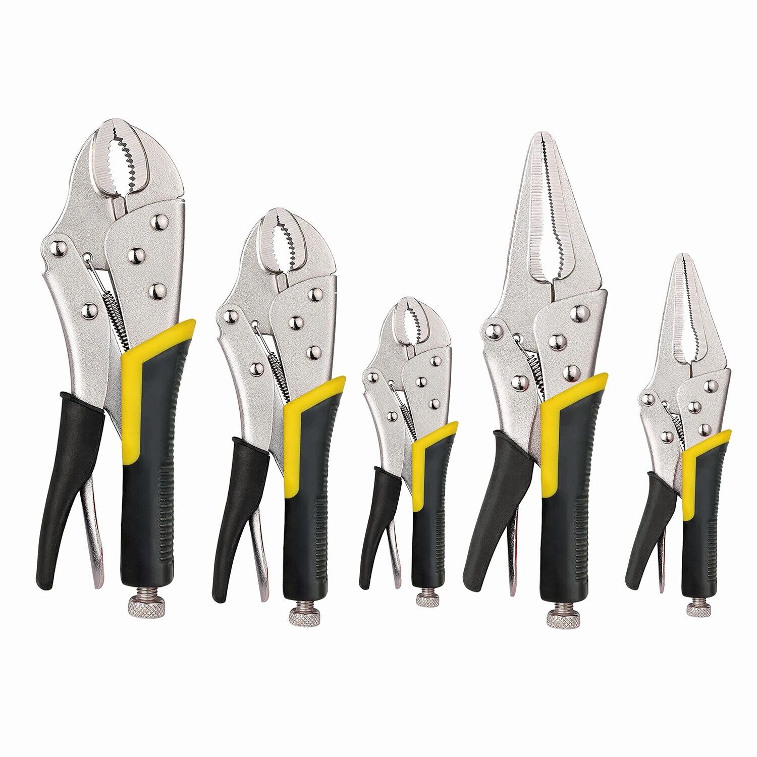 New 5-Piece Locking Pliers Set, Pliers Tool Set Hand Tool Set with Storage Bag