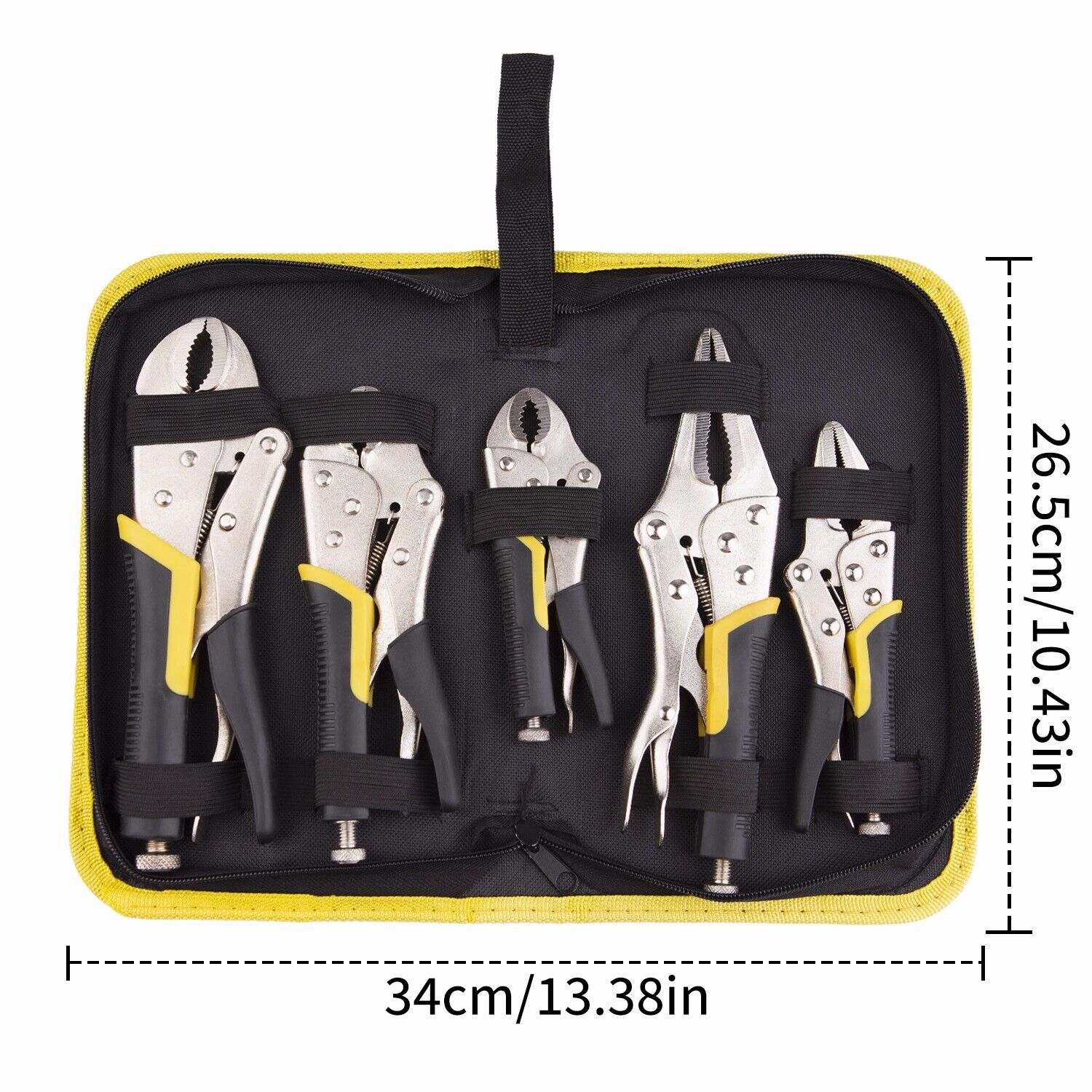 New 5-Piece Locking Pliers Set, Pliers Tool Set Hand Tool Set with Storage Bag