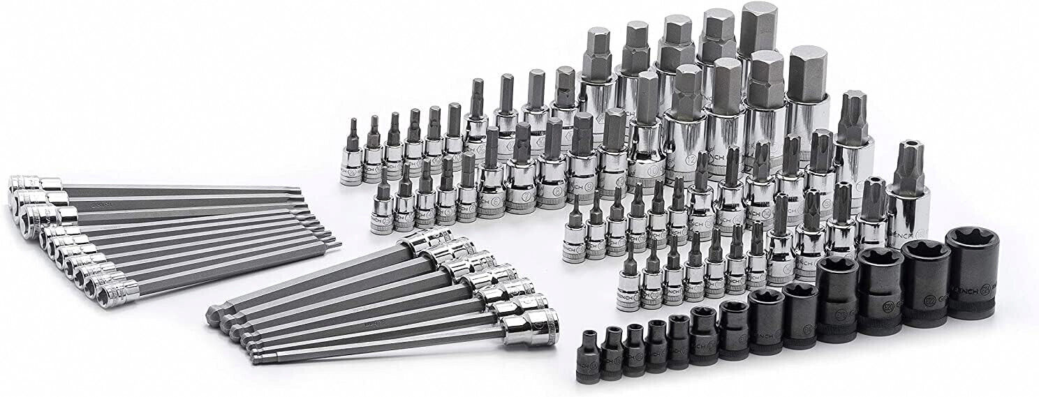 GEARWRENCH  80742  Master SAE/Metric Hex And Torx Bit Socket Set - 84 Pc.