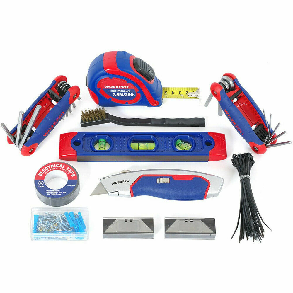 WORKPRO 322PCS Mechanics Tool Sets Kit 6-Point Socket Ratchet Repair Tool W/ Bag