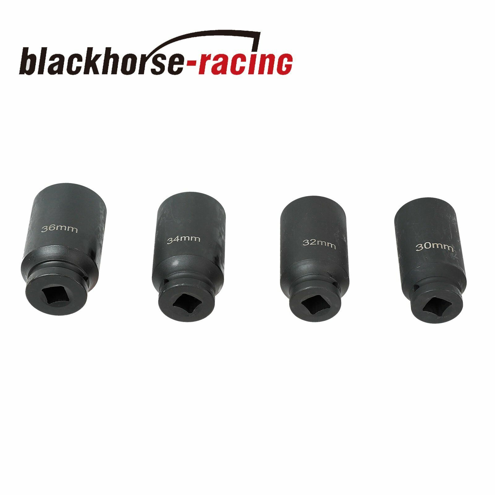 4Pcs 1/2" Drive Spindle Axle Nut Socket Set 12 Point 30mm 32mm 34mm 36mm