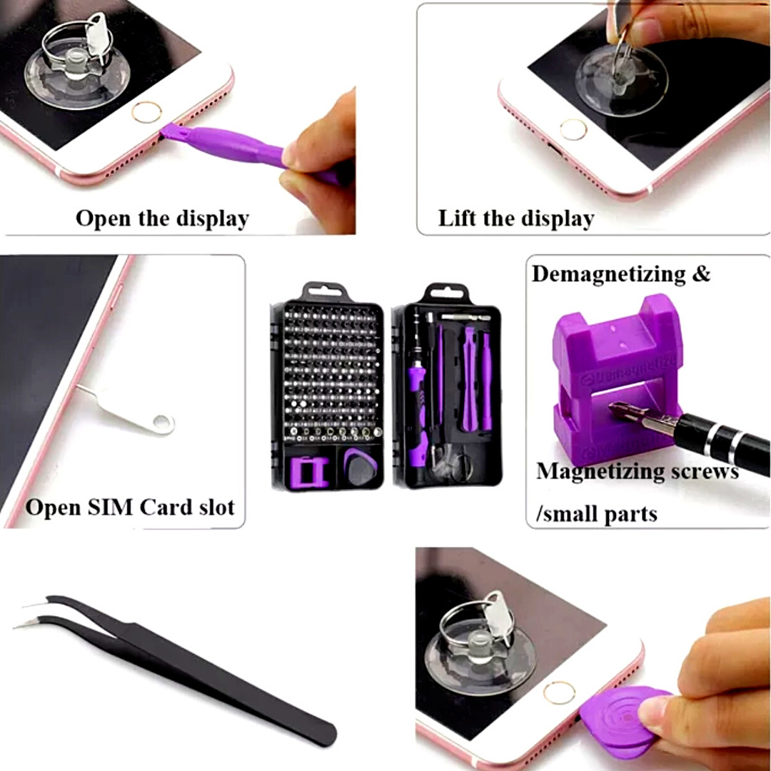 115 in 1 Magnetic Precision Screwdriver Set PC Phone Electronics Repair Tool Kit