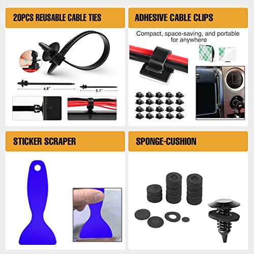 238Pcs Auto Trim Removal Tool Set with Adhesive Cable Clips