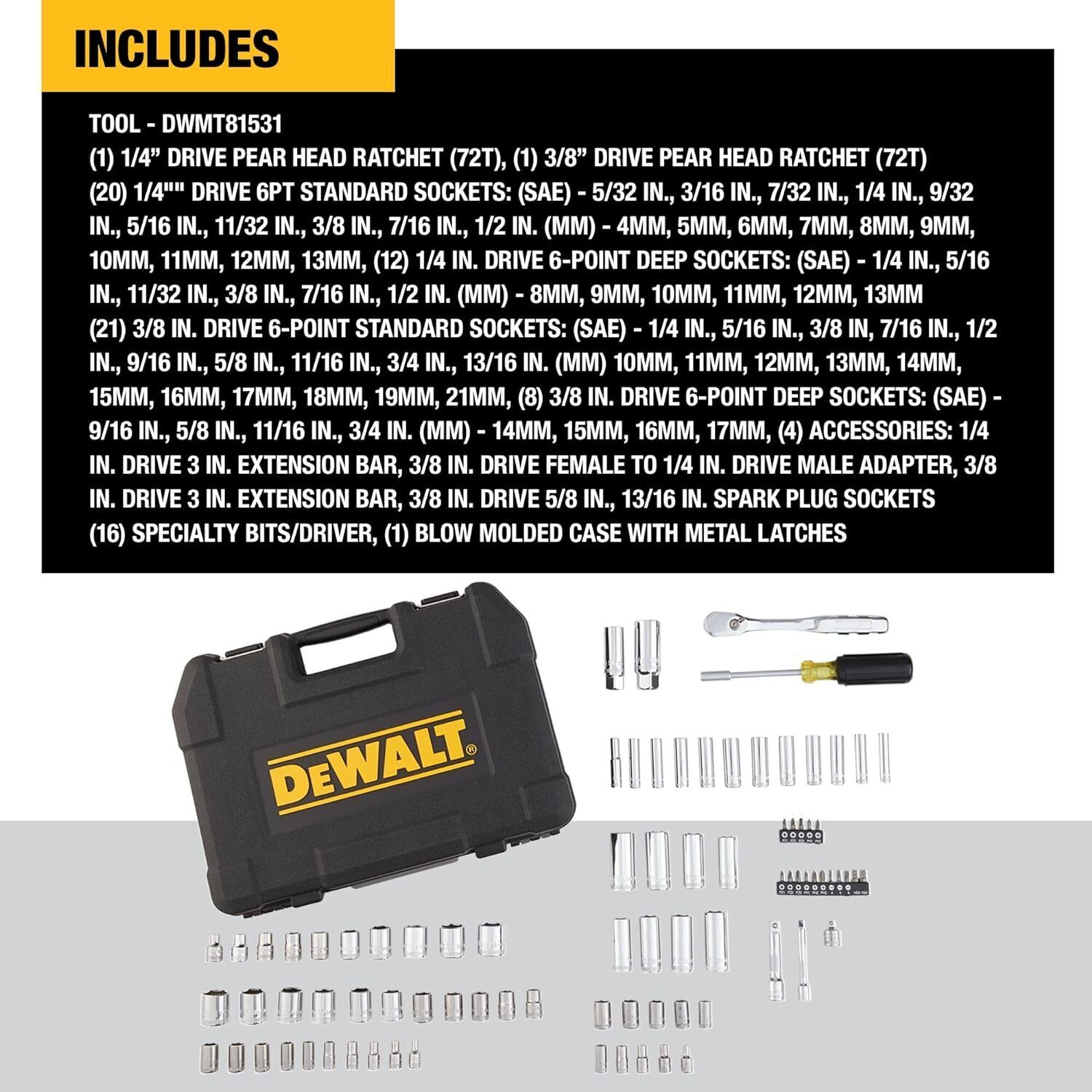 Mechanics Tool Set, 84-Piece (DWMT81531)