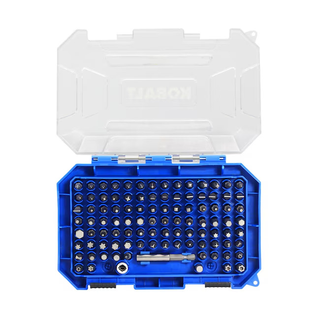 Kobalt Screwdriver Bit Set 1-in Steel Hex Shank 100-Piece Hard Case