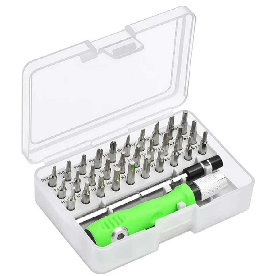 32 In 1 Carbon Steel Mini Precision Screwdriver Set Magnetic Bit Kit Hand Tools