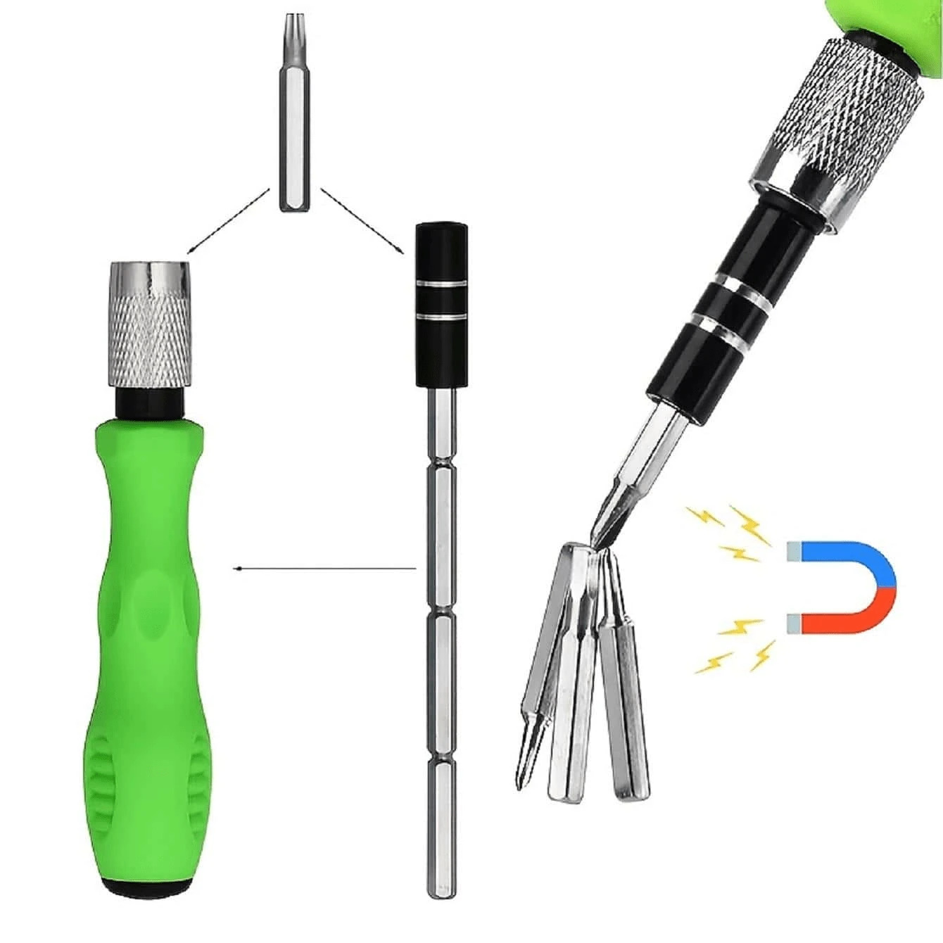 32 In 1 Carbon Steel Mini Precision Screwdriver Set Magnetic Bit Kit Hand Tools