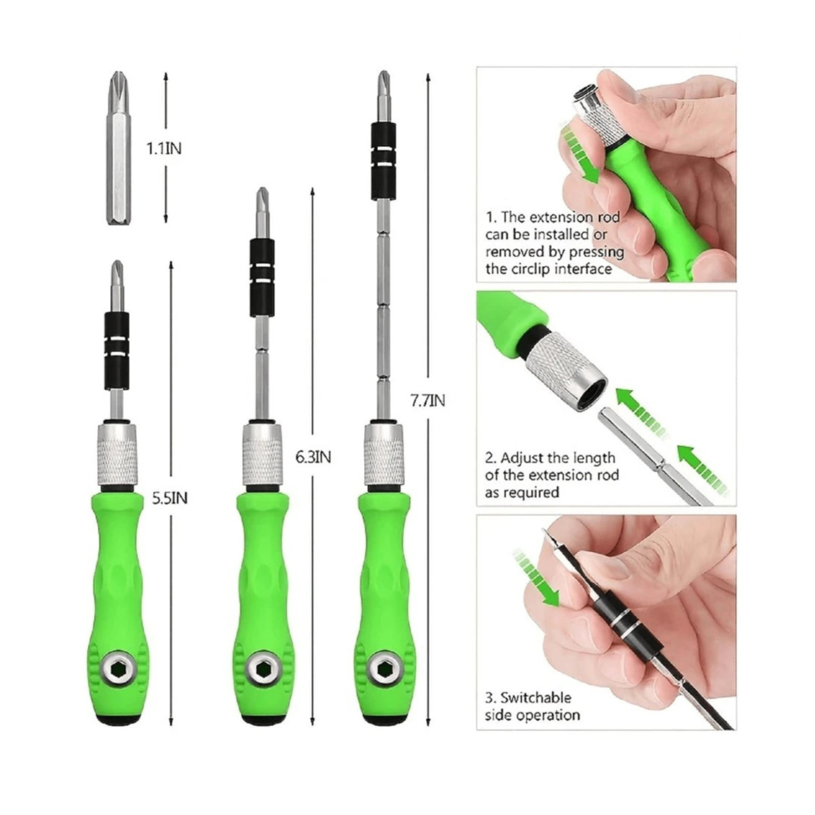 32 In 1 Carbon Steel Mini Precision Screwdriver Set Magnetic Bit Kit Hand Tools