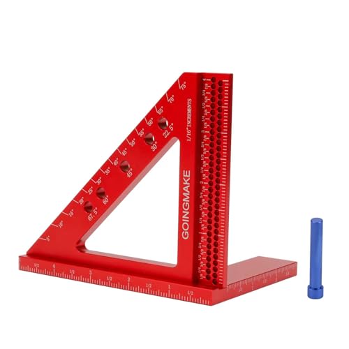 Carpenter Square Hole Scribing Ruler Woodworking Measuring Tool