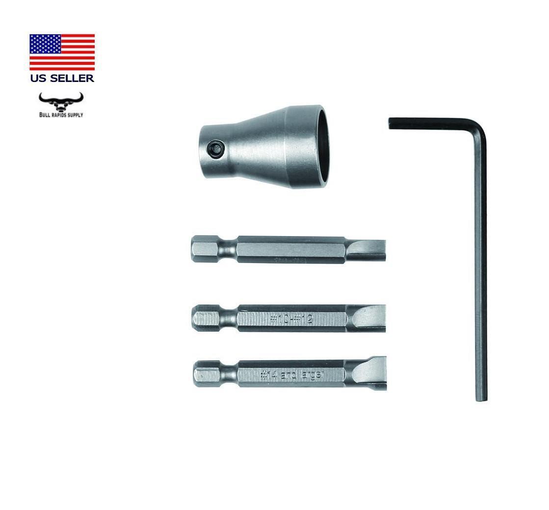 One-Way Screw Remover/Installer Set with Sleeve 3 Piece Tool Bits Power Tool New