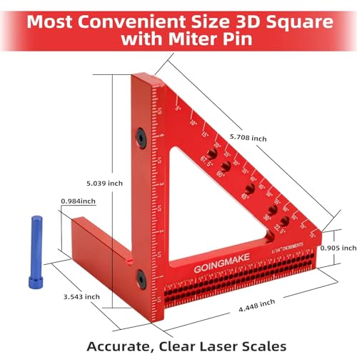 Carpenter Square Hole Scribing Ruler Woodworking Measuring Tool