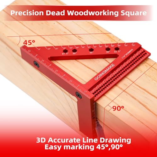 Carpenter Square Hole Scribing Ruler Woodworking Measuring Tool