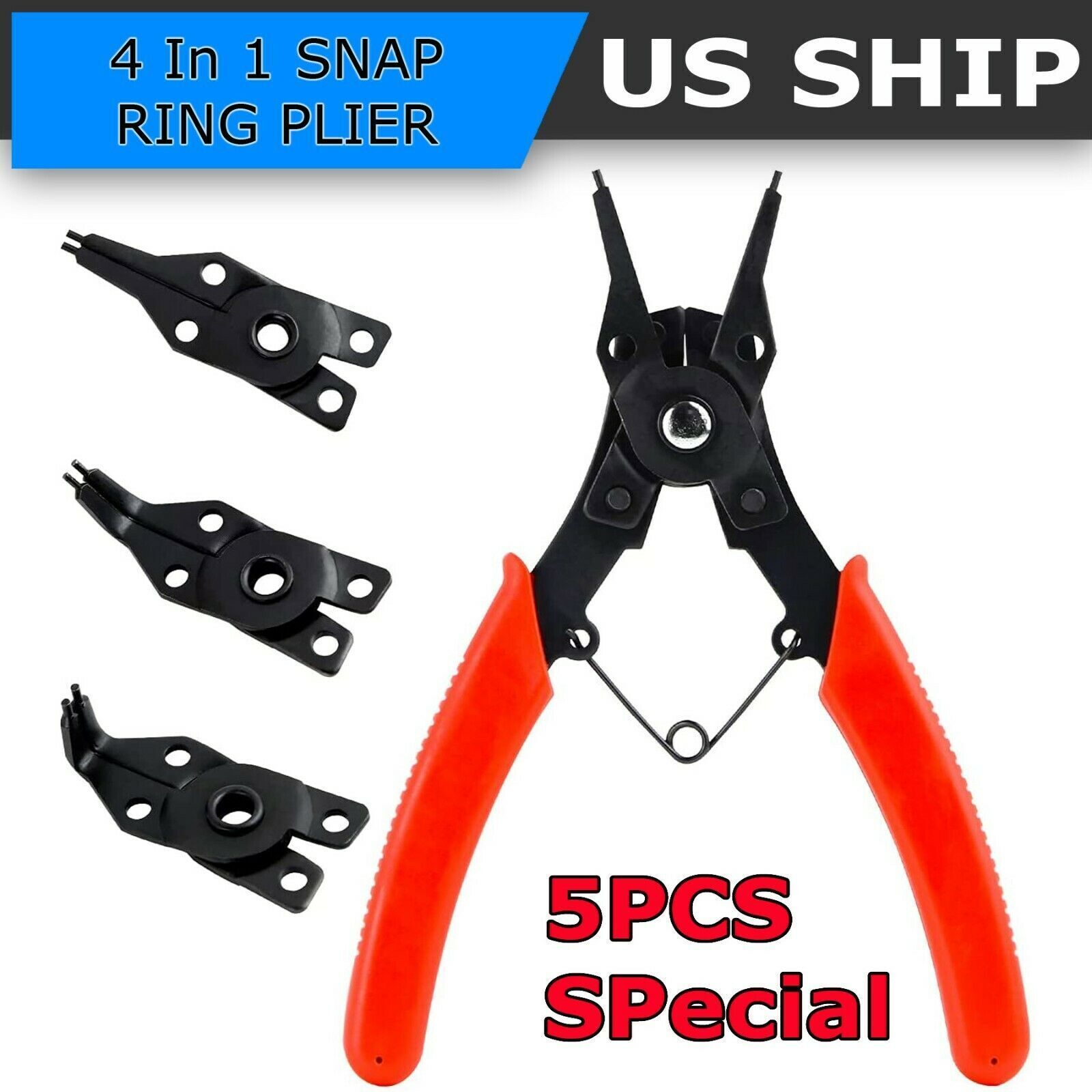 4 in 1 Snap Ring Pliers Plier Set Circlip Combination Retaining Clip Heavy Duty