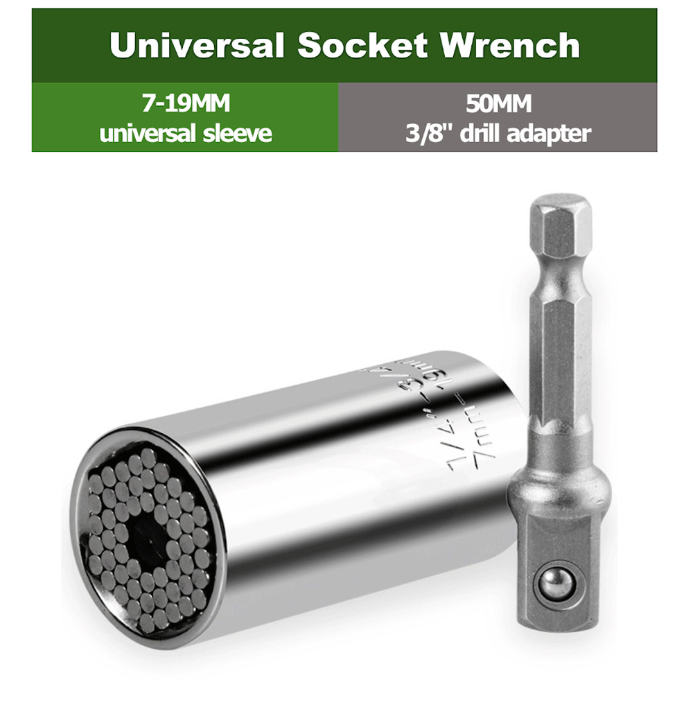 Universal Socket Wrench Alligator Grip Magical Multi Tool All in One Adapter NEW