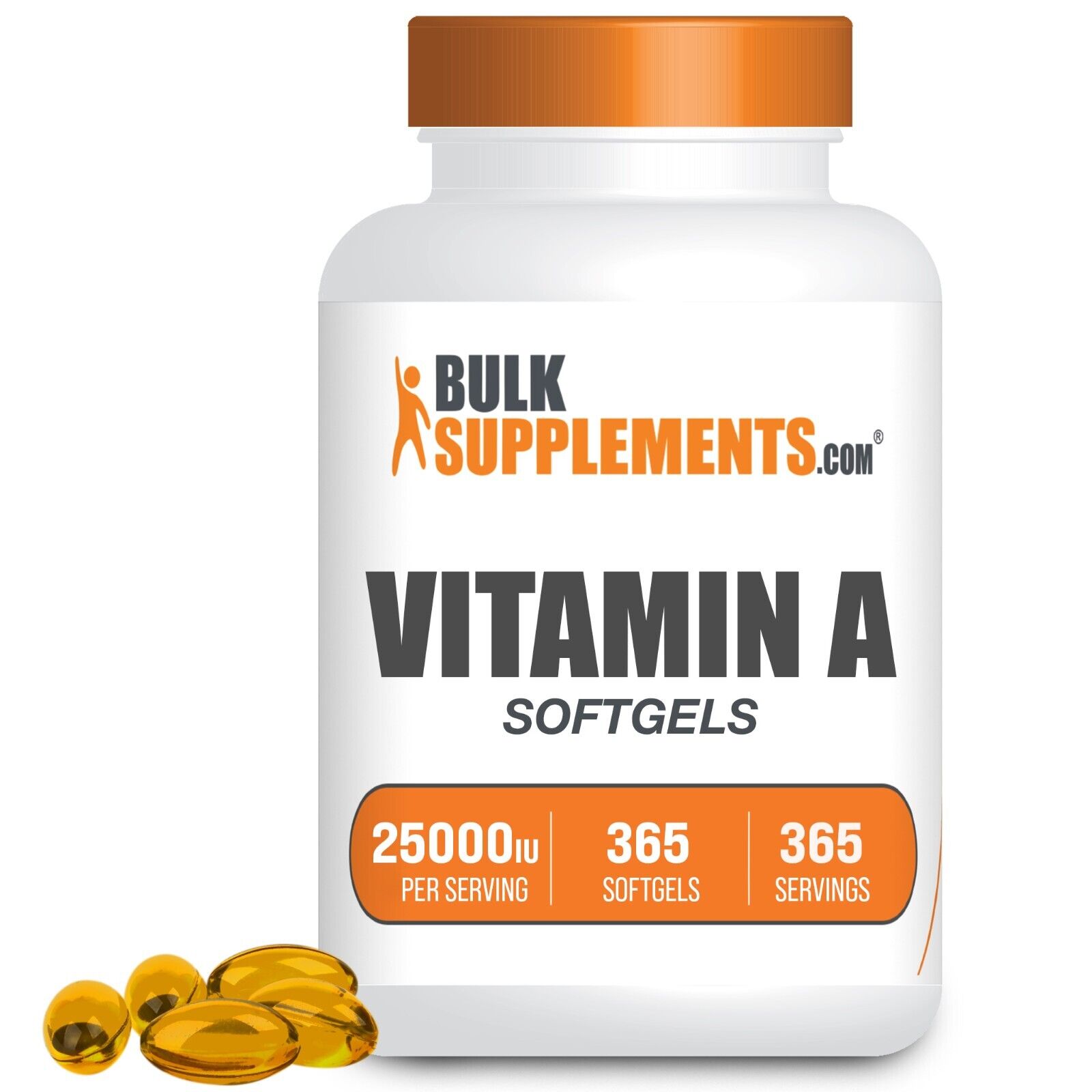 BulkSupplements Vitamin A 25000 IU Softgels - Increase your Vitality