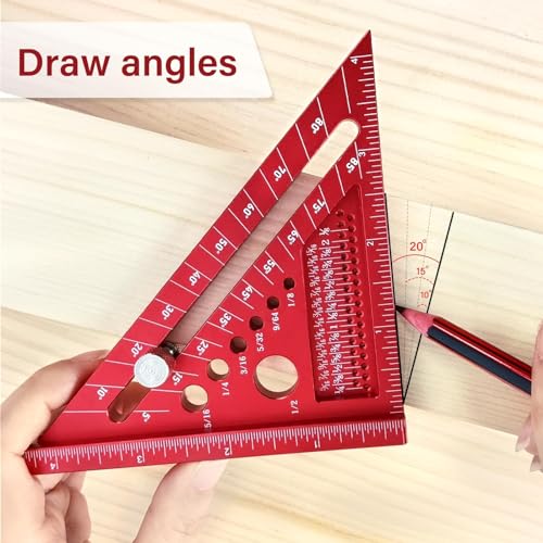 TOURACE Multi Angle Measuring Square Carpenter Ruler