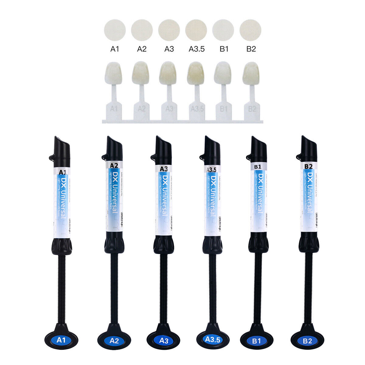 DENTEX Universal Dental Light Cure Hybrid Composite Resin A1/A2/A3/A3.5/B1