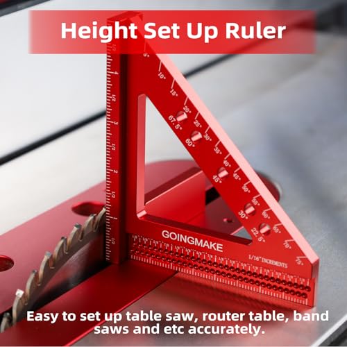 Carpenter Square Hole Scribing Ruler Woodworking Measuring Tool