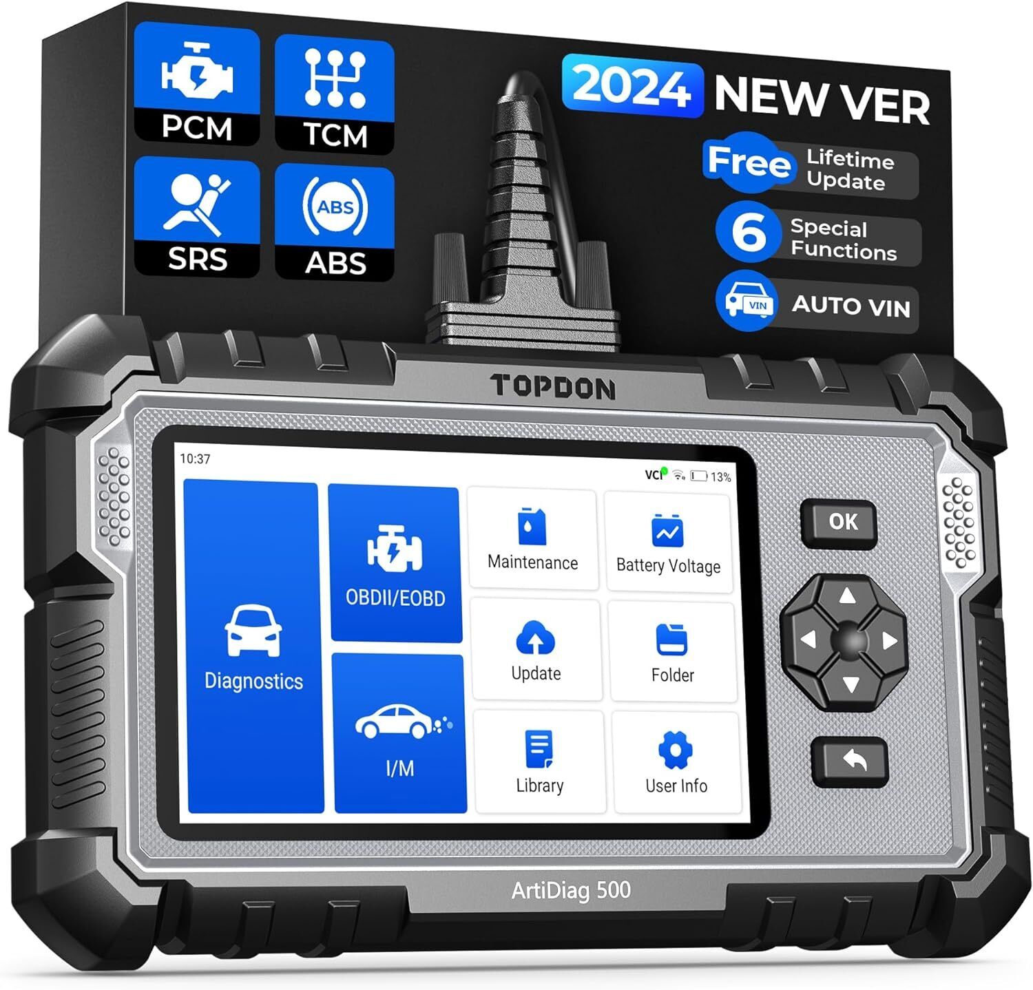 Check Engine OBD2 Scanner Transmission ABS SRS Code Reader Diagnostic Scan Tool