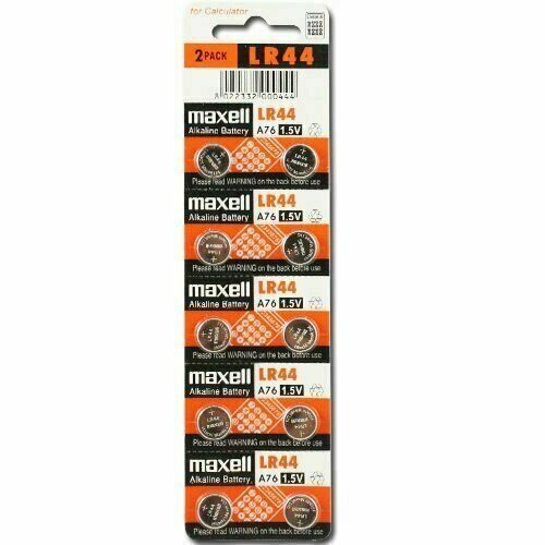 LR44 Maxell (10 piece) LR44 MAXELL A76 L1154 AG13 357 New Alkaline Battery