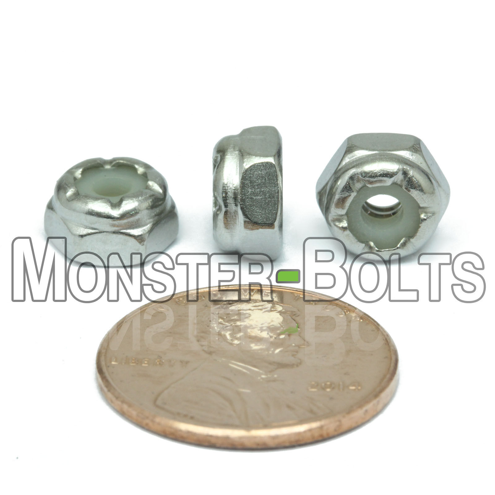 Stainless Steel Nylon Insert Hex Lock Nuts 4-40 6-32 8-32 10-32 1/4-20 5/16, 3/8