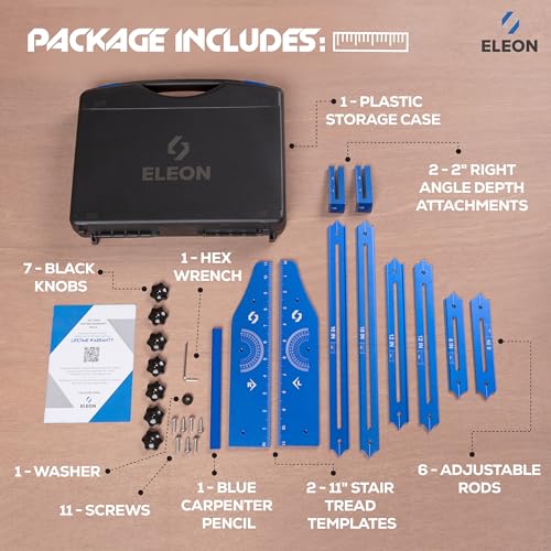 Eleon Aluminum Stair Tread Template Tool - Accurate Measurements