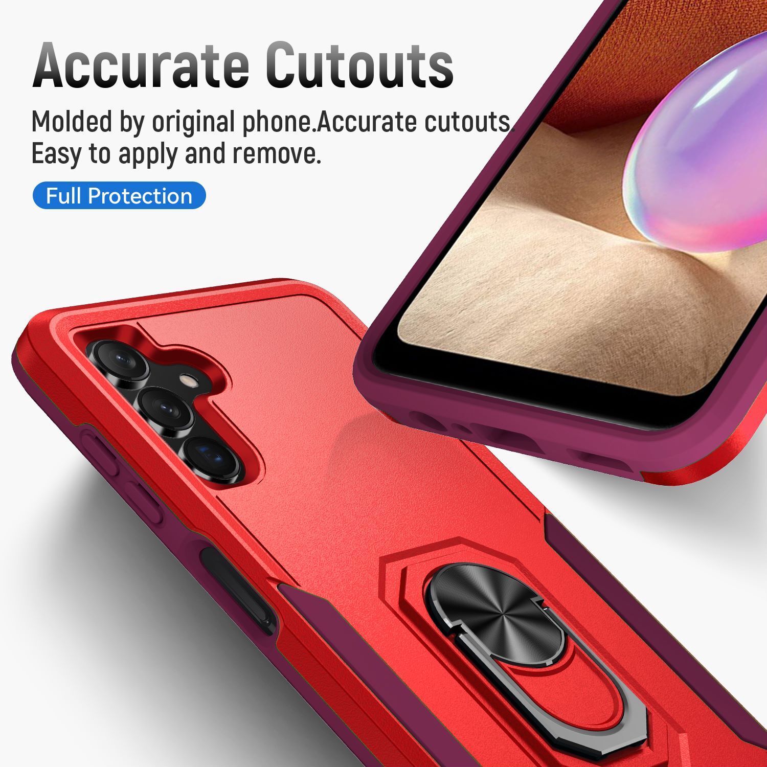 For Samsung Galaxy A15 A14 5G A54 A03S A13 A32 A33 A53 A73 Phone Case + Screen