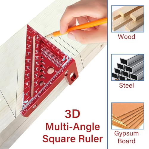 TOURACE Multi Angle Measuring Square Carpenter Ruler
