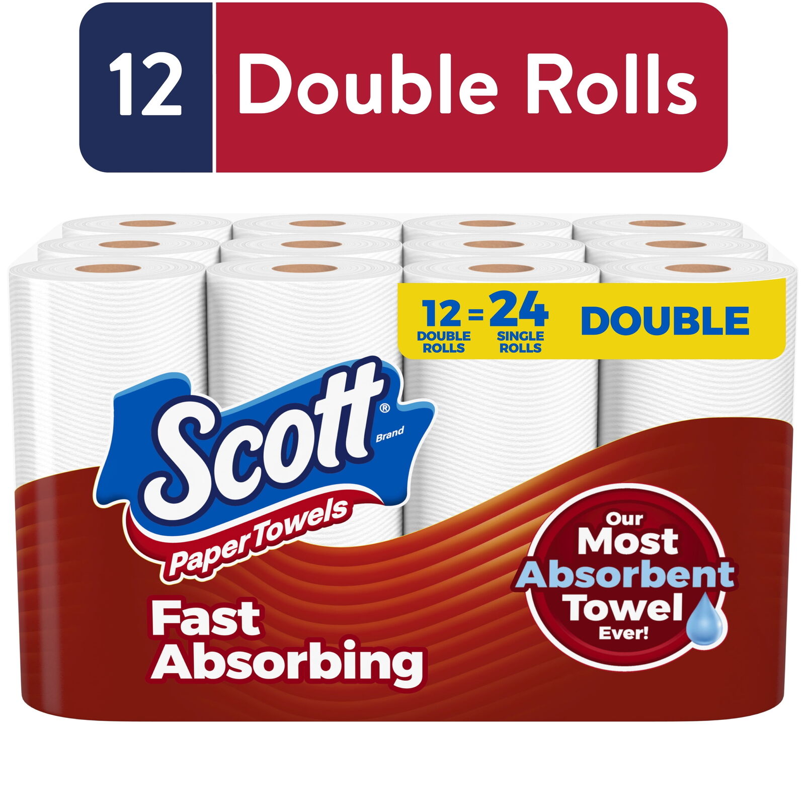 Choose-a-Sheet Paper Towels, 12 Double Rolls