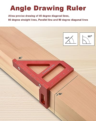 Imperial 3D Multi-Angle Measuring Ruler, High Precision Tool